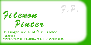 filemon pinter business card